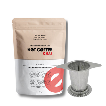 Not Coffee Caffeine-free Chai 250gm + Chai Strainer Bundle